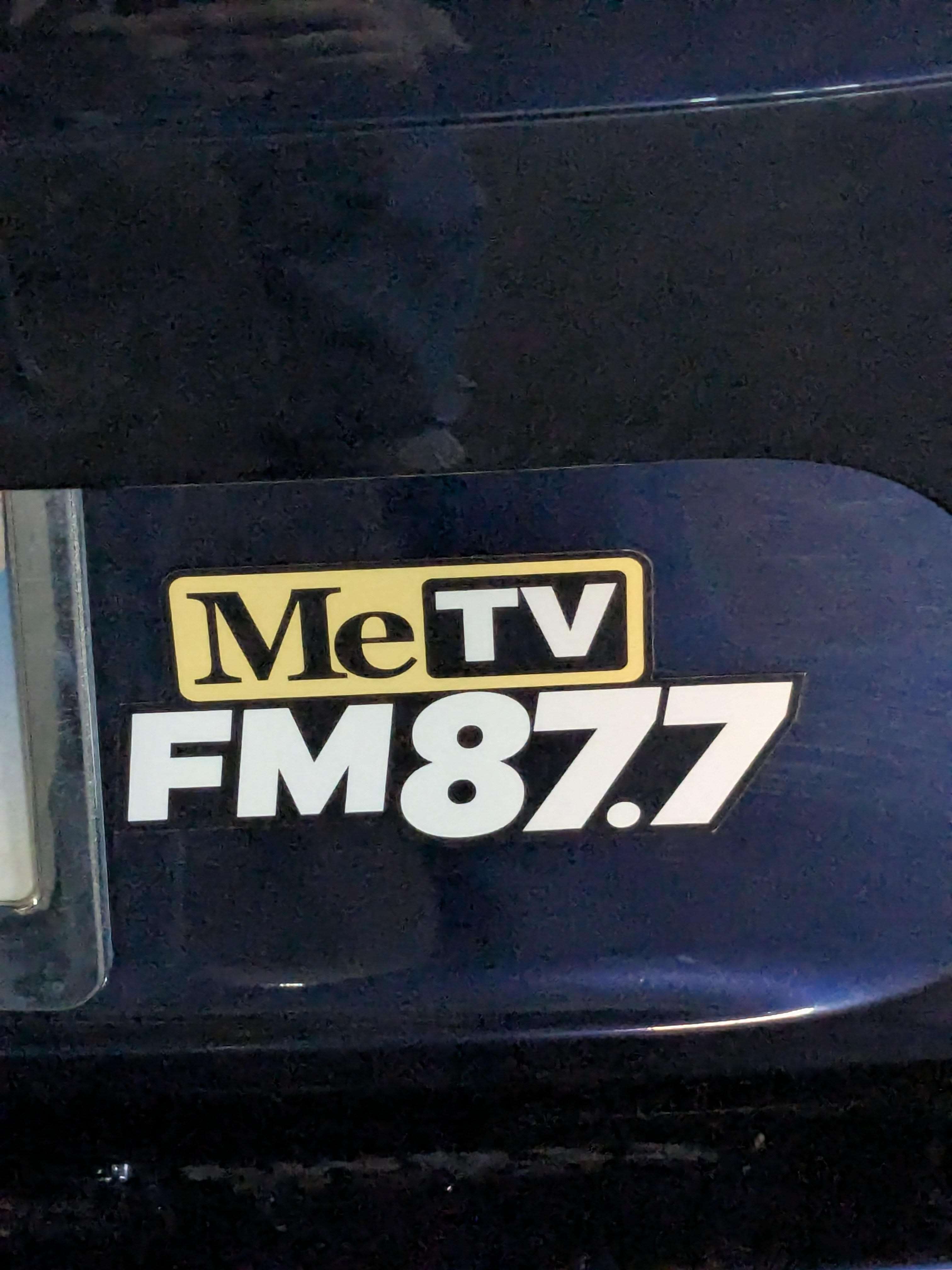 in the car, on the phone, or on the radio